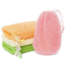 Juvale Seifenbeutel - 4er Pack, 3,5 x 6 Zoll, Pink Orange Weiß Grün - Exfolierende Mesh-Seifenbeutel