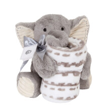 Lambs e Ivy Blanket & Plush Luxury Newatbn Baby Gift Conjunto - Elefante cinza