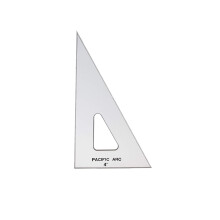 Tri   ngulo de desenho de arco do Pac   fico 4 polegadas 30/60/90 graus com borda de tinta top   zio