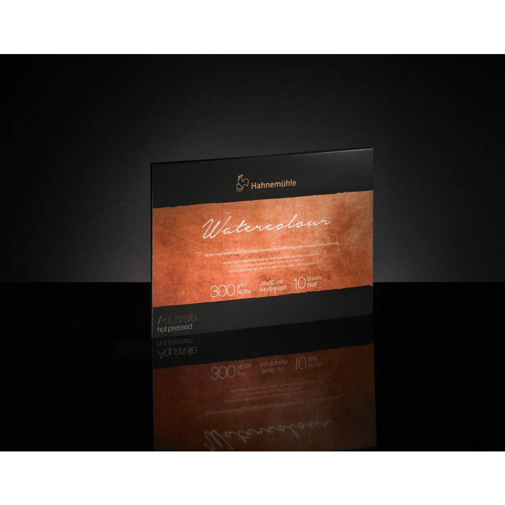 Hahnemuhle Collection Watercolor 300 Block Hot Pressed 9.5X12.6 Inches