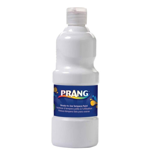 Prang Χρώμα για Παιδιά Tempera Washable Έτοιμο προς Χρήση Μη Τοξικό 8 oz Μπουκάλι (Λευκό)