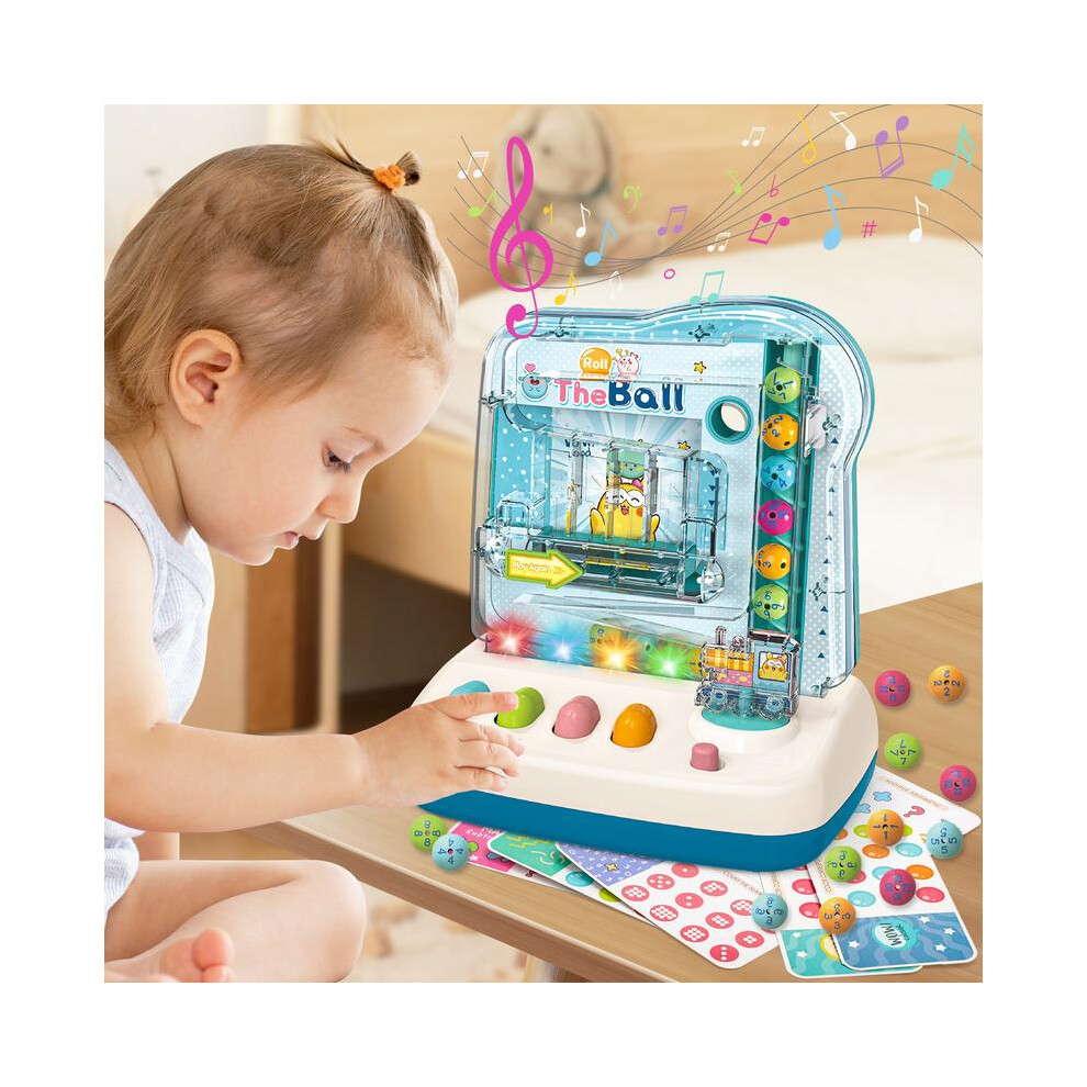 Music & Educational Ball Roll Toy Interactive Learning Game Light/Blue