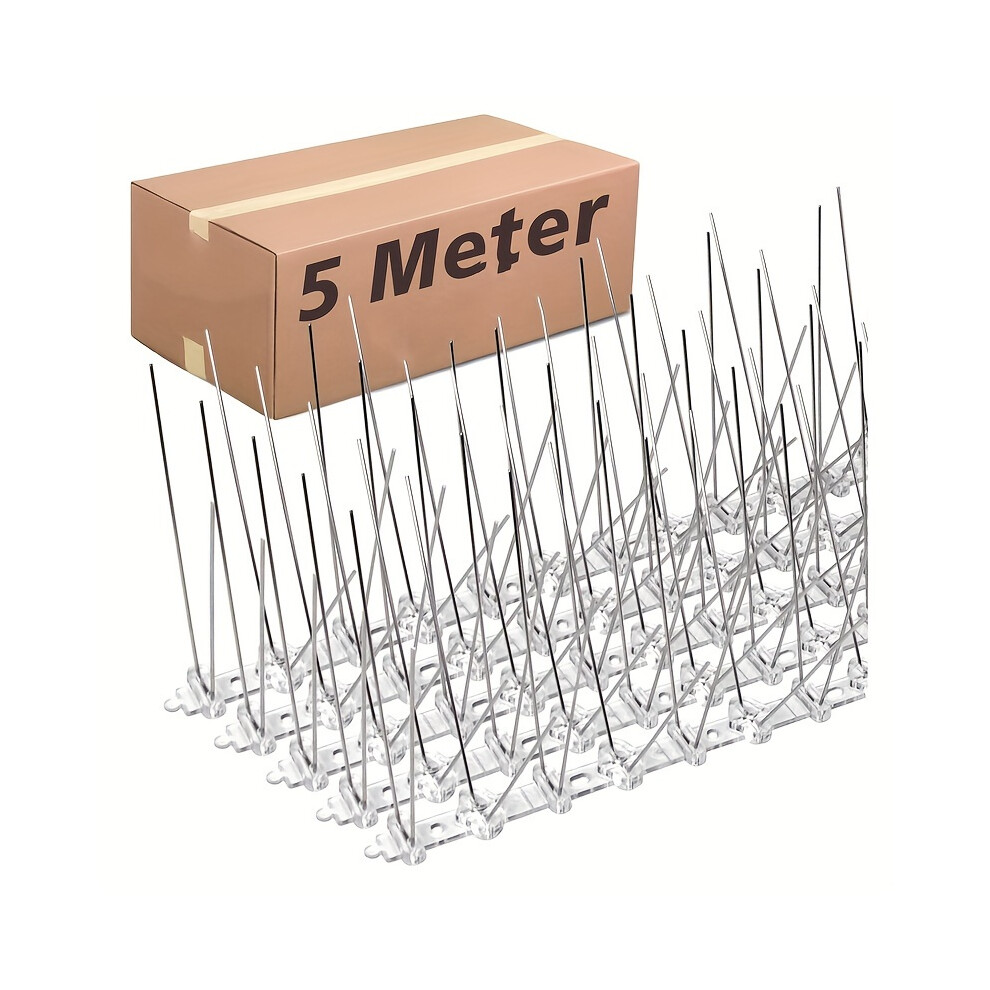 (5M) 10Pcs 50Cm Stainless Steel 5M Anti Bird Spikes - Pigeon Repellent Fence Spikes For Outside Bird Pigeon Scarer 9098361261919