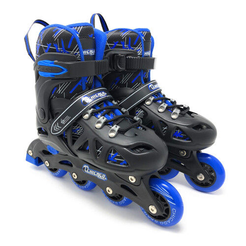 Chicago Skates Inline Training Skate Combo Set - Blue  Boys - Small Si 1