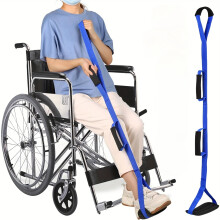 (Blue-99.06 cm) 99.06 cm Long Leg Lifter Strap with Padded Handgrips and Foot Loop, Soft Leg Lifter, Mobility Aids Tool Foot Lifter Easily
