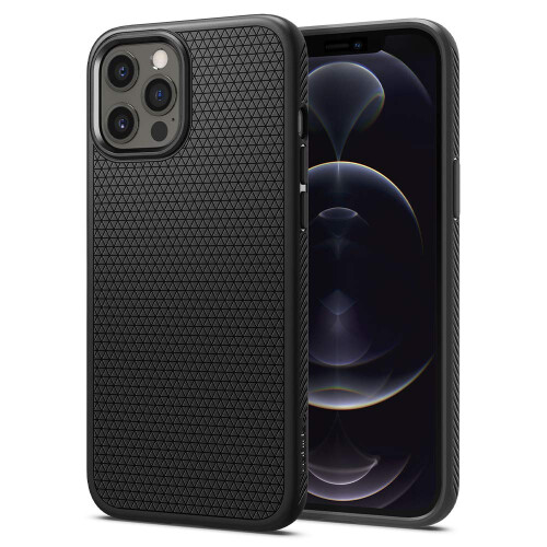 Spigen Spigen til iPhone 12 Pro Case Liquid Air Armor Case til iPhone 12 & 12 Pro - Matte sort