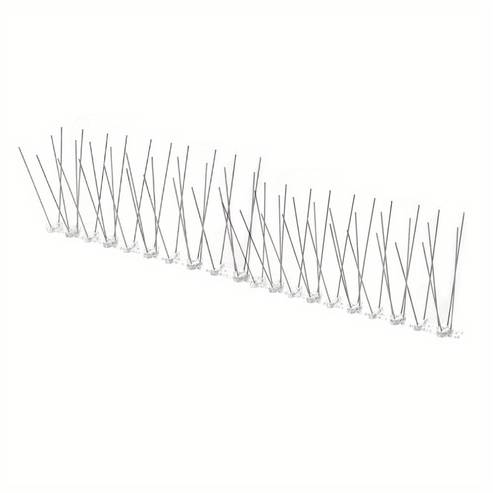 (19.7In/50Cm) 10Pcs 50.04Cm Stainless Steel Bird Spikes Fences Wall Window Pigeons Crows Deterrent Cat Anti Climb Bird Spikes Cat Thorn 9098361261858
