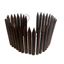 Worth Garden Wooden Short hegn kantede br?ndte tr?finish udend?rs have gr?spl?ne landskab kantning fleksibelt dekorativt gr?nse tr?hegn - fjederh