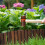 Φράχτης Κήπου Worth Garden Ξύλινος Σύντομος Φράκτης σε Καμένο Ξύλο 5