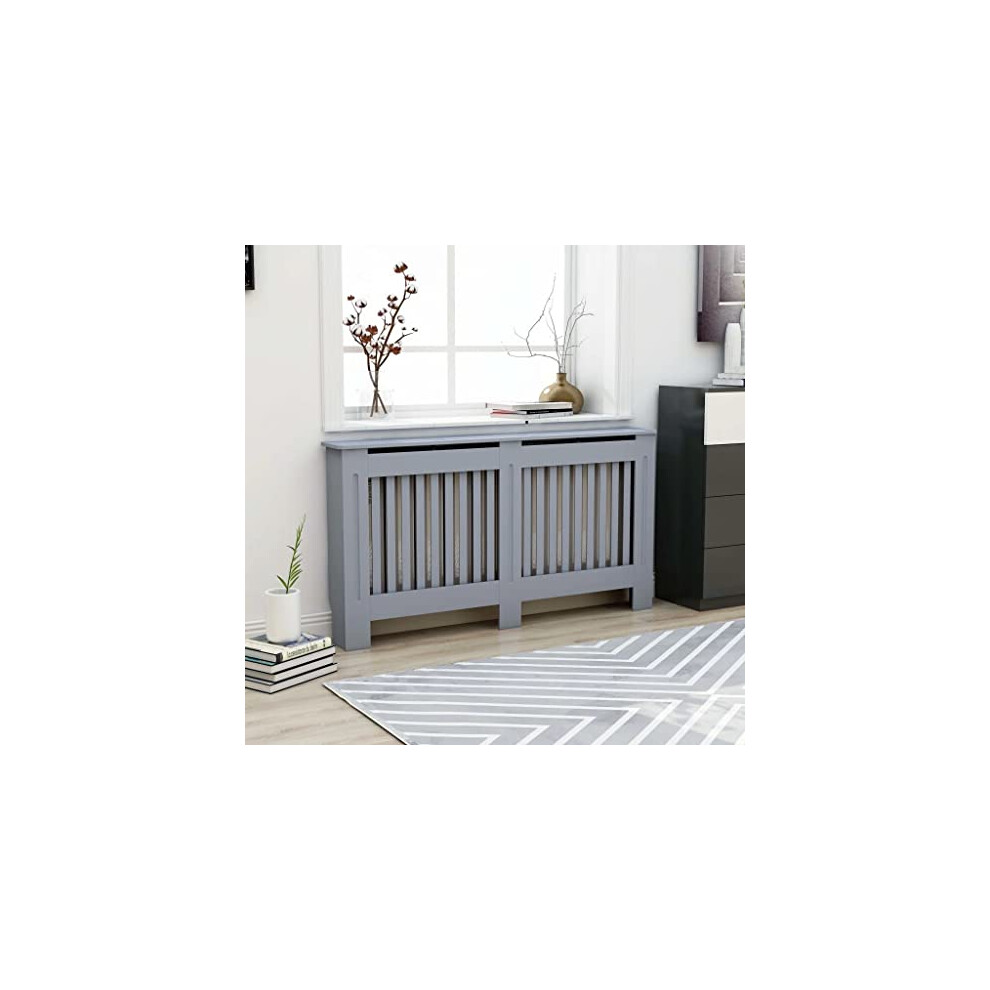vidaXL Radiator cover Heater cover cabinet Shelf Household Appliance H
