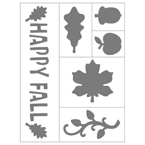 Hello Fall Set Stencil - 6 coli - 6 x 8 inci 1