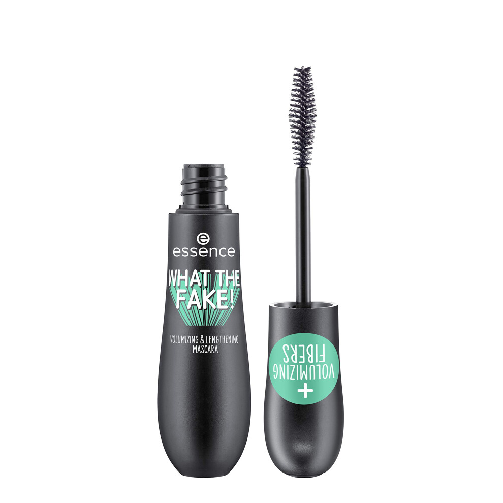 Essence What The Fake Volumizing & Lengthening Fiber Mascara Paraben Free Cruelty Free (Pack Of 3)