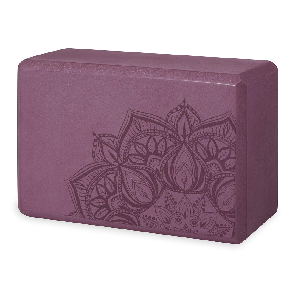 Gaiam Yoga Block - Supportive Latex-Free EVA Foam Soft Non-Slip Surfac