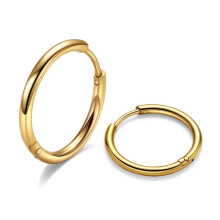 10MM Chirurgenstahl Creolen Gold Huggie Creolen M  nner Creolen