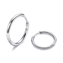 6MM Chirurgenstahl Creolen Silber Huggie Ohrringe Herren Creolen Ohr