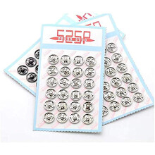 YICBOR 288 Stze/Los Aufnher Druckknpfe Metall Druckknpfe Druckknopf zum Nhen von Kleidung (Silbernickel 6 mm)