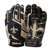 Wilson NFL Stretch Fit Football Gloves - Adult New Orleans Saints