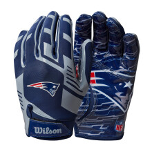 Wilson NFL Stretch Fit Football Gloves - Adult New England Patriots