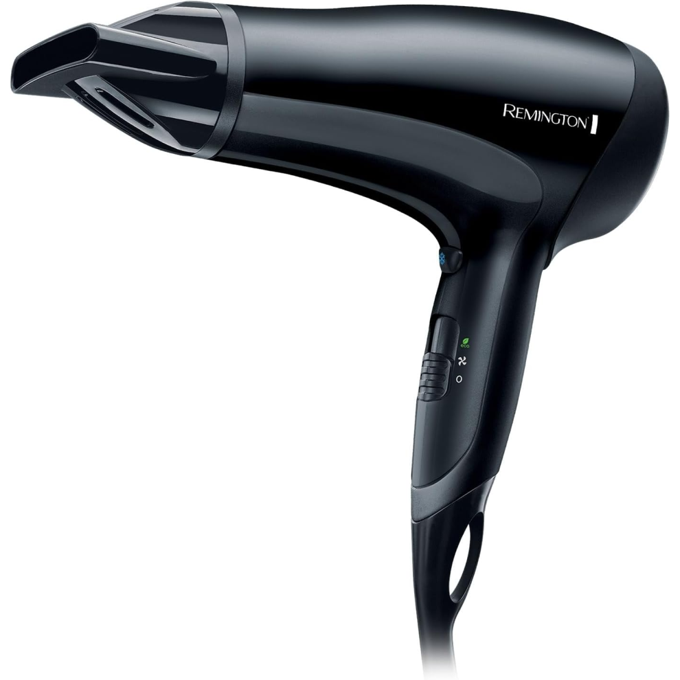 Remington Hair Dryer (Powerful, Lightweight, Concentrator, Ceramic Ionic Grille for even Heat Anti-Static, 3 Heat / 2 S