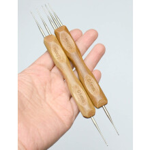 Luwigs Double Ended Dreadlock Crochet Hook for Hair 0.5mm 2pcs/Set(1Ho
