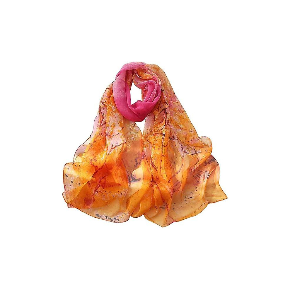 Konhill (As Show, One Size) Scarfs For Women Lightweight Chiffon Scarf Fashion Scarves Sheer Print Shawl Holiday Scarf