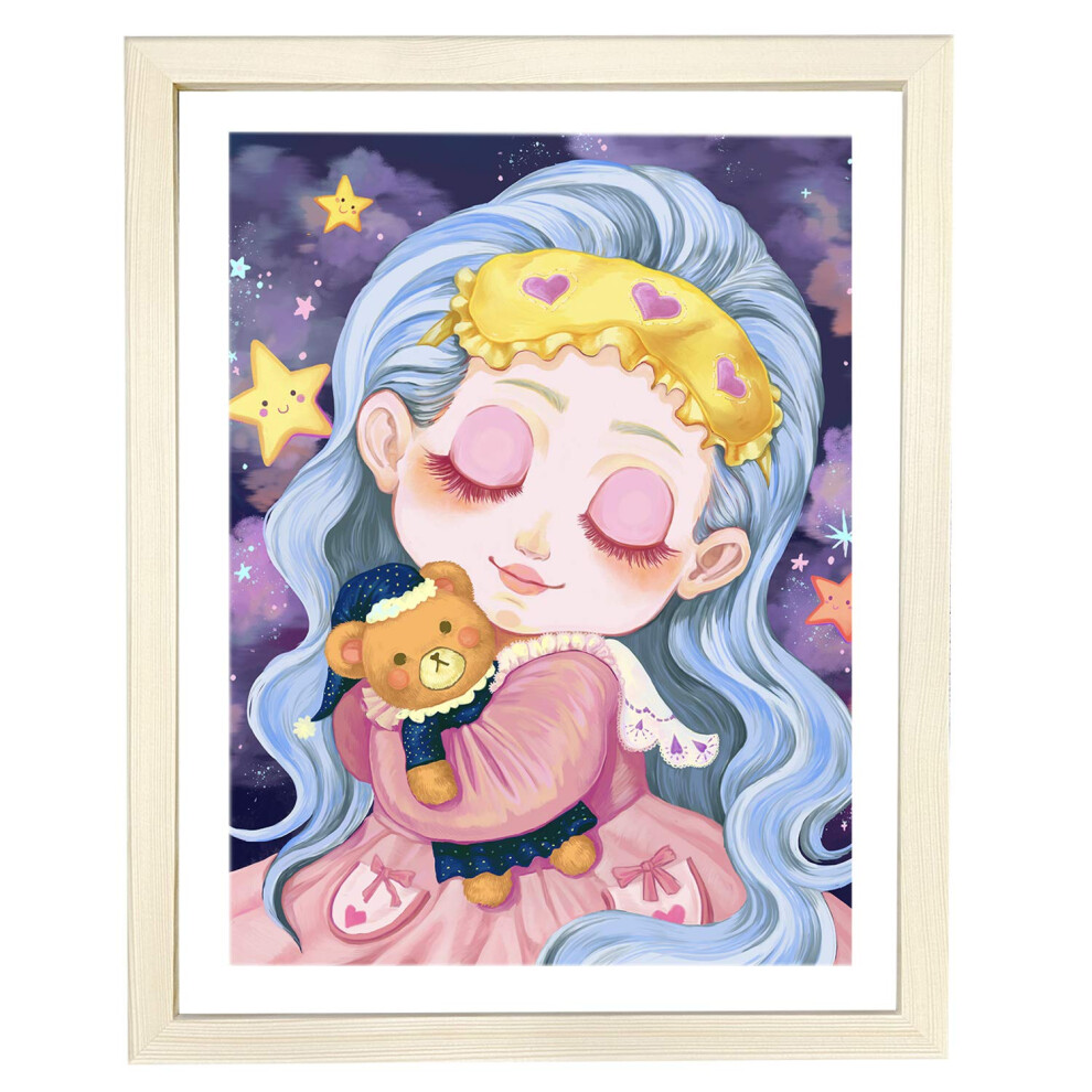 Cadres de peinture diamant Betionol compatibles avec les peintures diamant ou photos ou documents de taille 12x16 pouces/30x40 cm Couleur bois naturel
