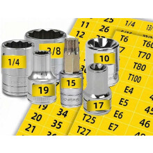 (As show, One size) 180 Bright Yellow Durable Chrome Socket Labels Stickers Easy to Read