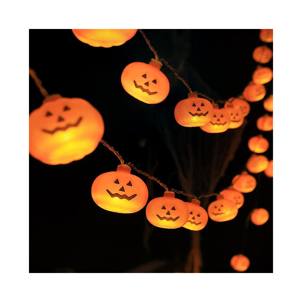 Konhill (As Show, One Size) Halloween Pumpkin String Lights, 20Led 9.8Ft 8 Modes Timer 3D Waterproof Battery Operated Decorative Twinkle Lights Orange