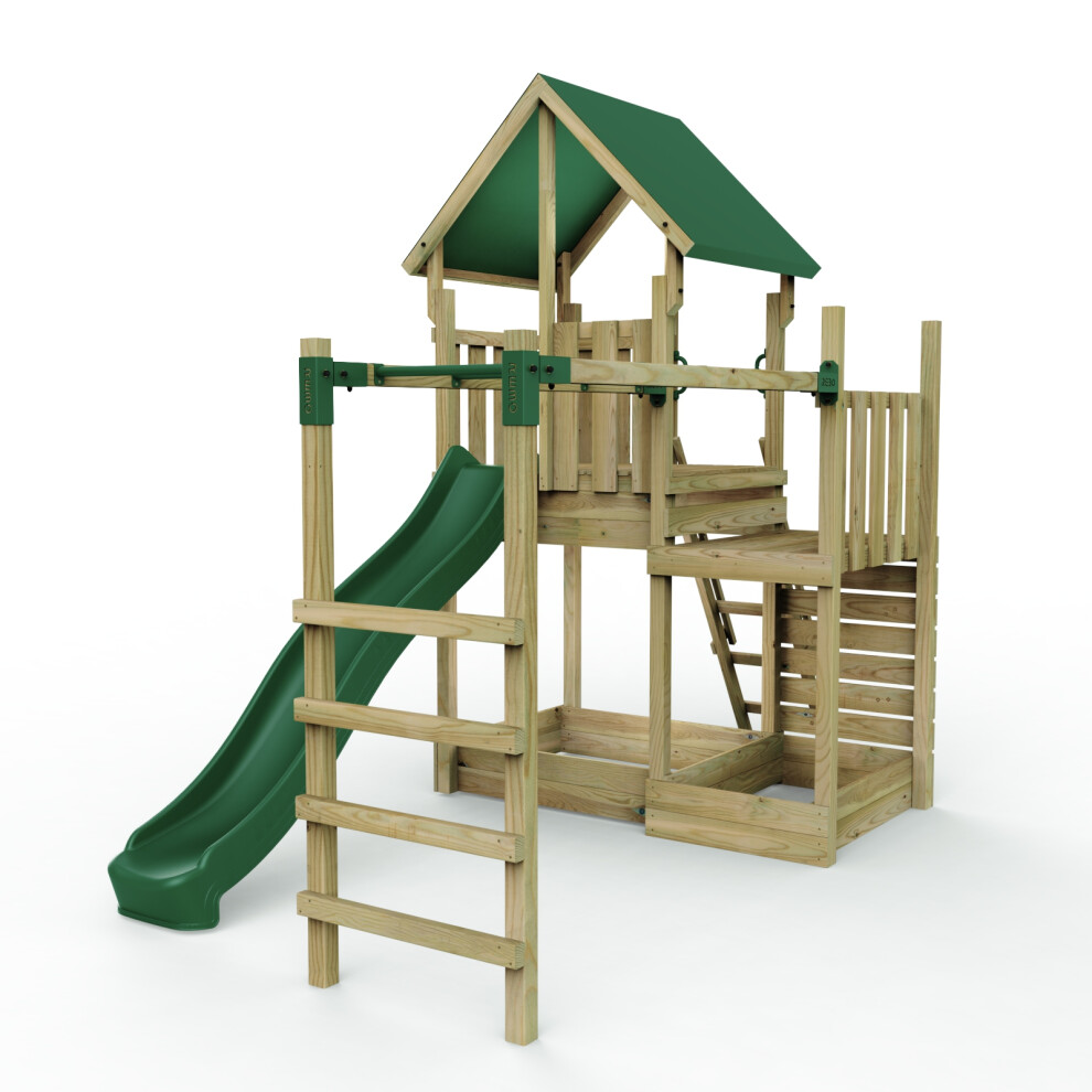 Rebo (Monkey Bars) Modular Wooden Climbing Frame Adventure Playset - M3