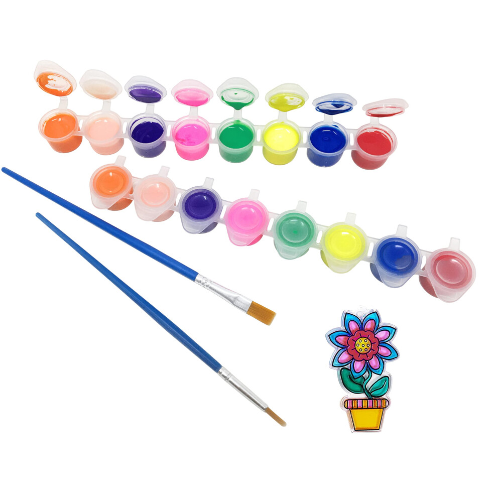 Peinture Attrape-Soleil - 2 Bandes + 2 Pinceaux - Peinture Pour Vitrail Peinture Pour Fen Tre Peinture Artisanale Attrape-Soleil Pour Attrape-Sol-image