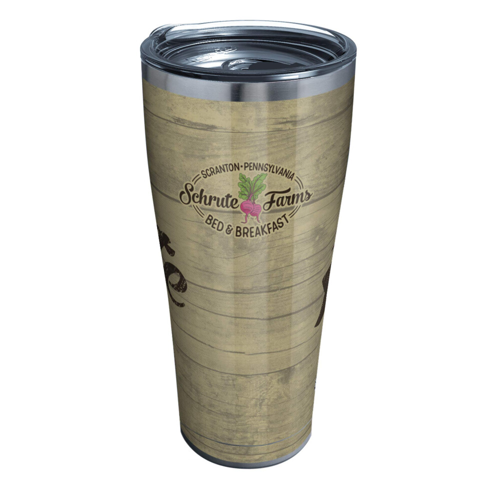 Tervis The Office Schrute Farms Reisebecher Mit Dreifacher Isolierung, H Lt Getr Nke Kalt Und Warm, 880 Ml, Legacy-Edelstahl-image