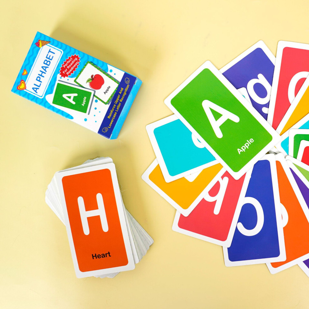 (English alphabet) Children's early childhood flash card Flash Cards Learn words shapes color numbers English letter cards
