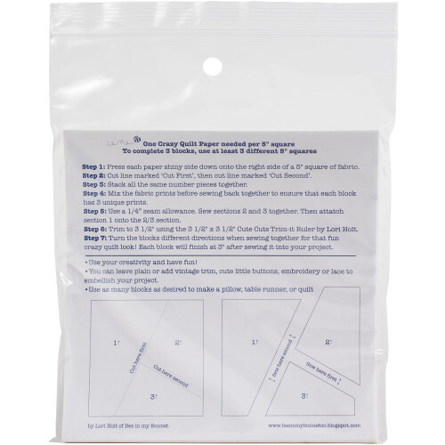 Riley Blake Designs 5 """" x5 """" Stacker Riley Blake Crazy Quilt Paper 42/PKG 2