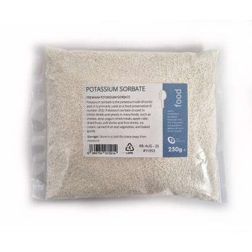 Potassium Sorbate 250g - Highest Quality - Food, E202, Wine making.