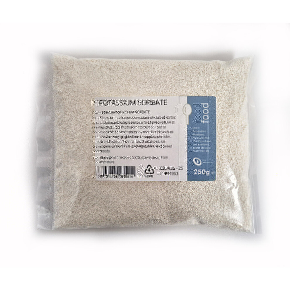 Intralabs Potassium Sorbate 250G - Highest Quality - Food, E202, Wine Making.