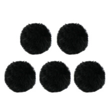 LAVALIER WINT MUFF 5 pachet microfon de vnt de vnt 0,2/0,4 inch blana lav parbriz ecran rezistent la vnt (0,4inch negru)