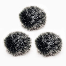 LAVALIER WIND MUFF 3 pachet microfon de vnt de vnt 0,2/0,4 inch blana lav parbriz ecran rezistent la vnt (0,4inch negru/alb)