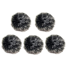 LAVALIER WIND MUFF 5 pachet microfon de vnt de vnt 0,2/0,4 inch blana lav parbriz ecran rezistent la vnt (0,2 inci negru/alb)