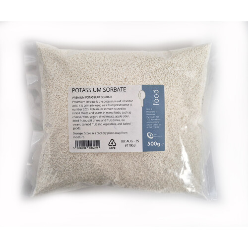 Potassium Sorbate 500g - Highest Quality - Food, E202, Wine making.