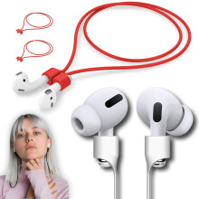 Ultra Strong Magnetic Airpod Pro Strap Anti-Lost Cord Cordon Sports Lonyard compatible avec AirPods 3e 2e Generation Pro 3 2 1 (3 RED)