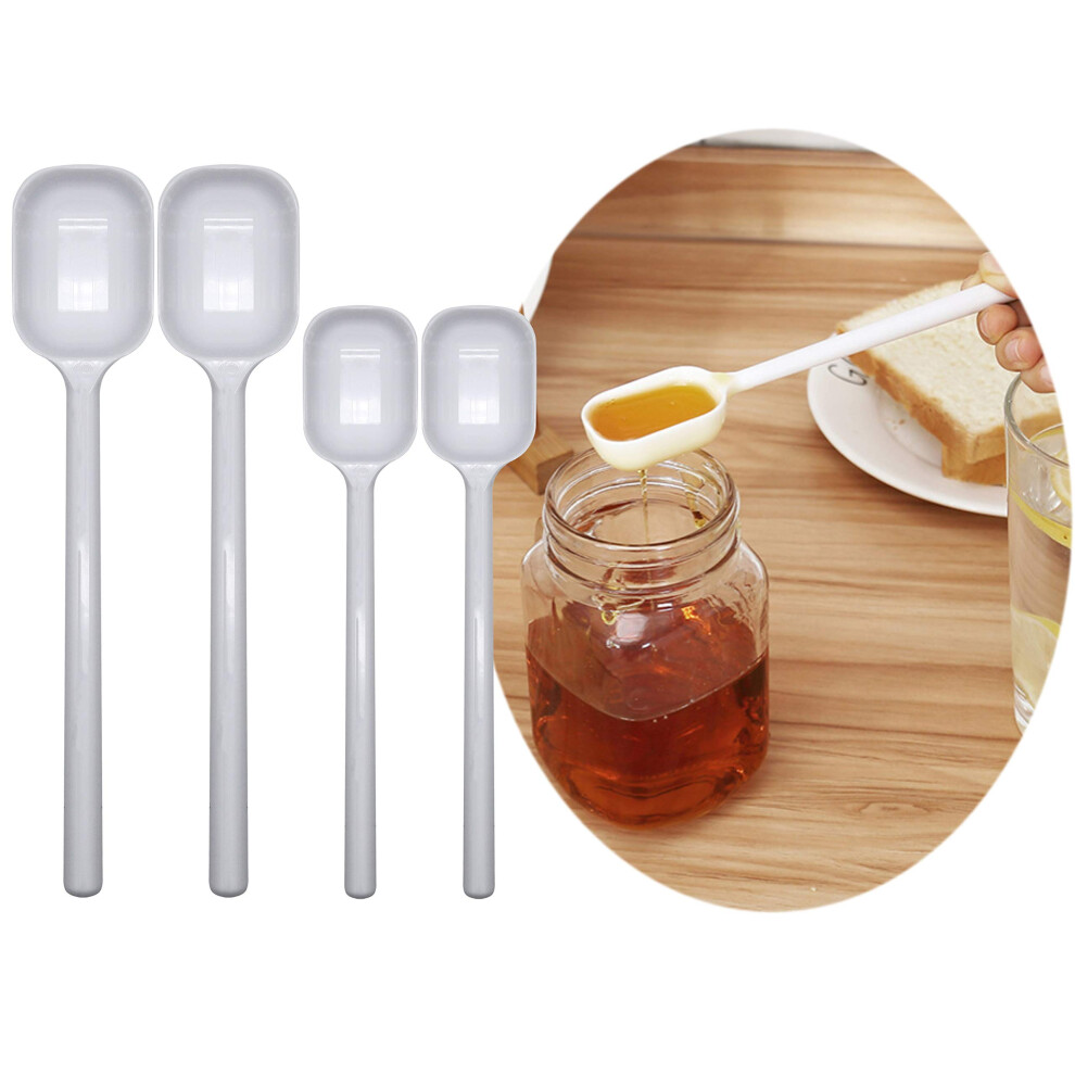 EIKS Lot de 4 cuill   res     caf        long manche pour ingr   dients secs et liquides     utiliser en cuisine Cuisson P   tisserie Caf