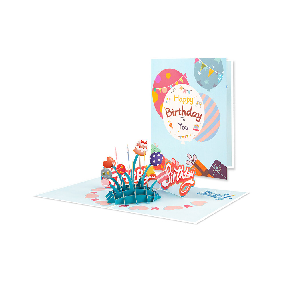 (Mini Element Birthday Card (New Product)) Birthday three-dimensional greeting card HAPPY BIRTHDAY handmade paper carving universal birthday card
