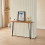 Modern Side Console Table with Veneer Top and Iron Legs 1