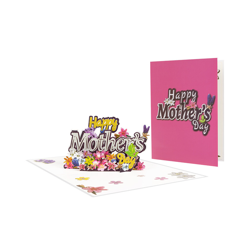 (Happy Lily Mother's Day) Happy Mother's Day greeting card 3D three-dimensional creative holiday blessing card