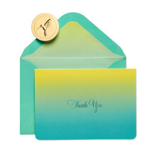 Papyrus bedankkaartjes met enveloppen Teal Ombre (16 stuks)