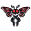 Winks For Days Mothman Cryptid Creature -brodeerattu silitysmerkki 1