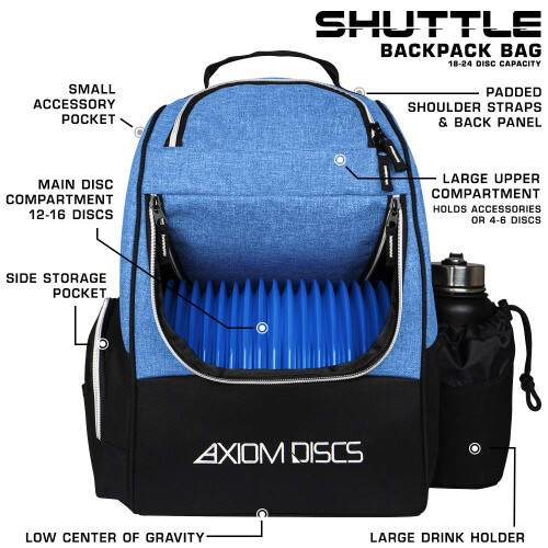 Axiom Discs Backpack Shuttle Bag (Heather Blue) 2
