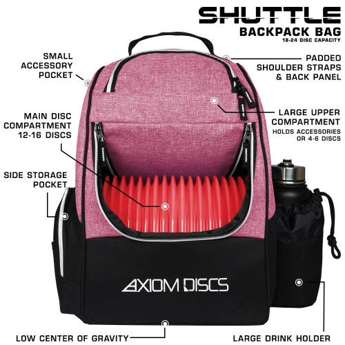 Axiom Discs Backpack Shuttle Bag (Heather Red) 2