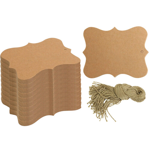 Iconikal TieOn Kraft Gift Tags  300Count