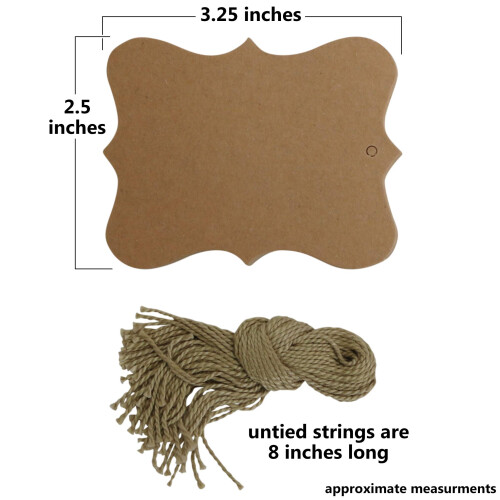 Iconikal TieOn Kraft Gift Tags  300Count 2
